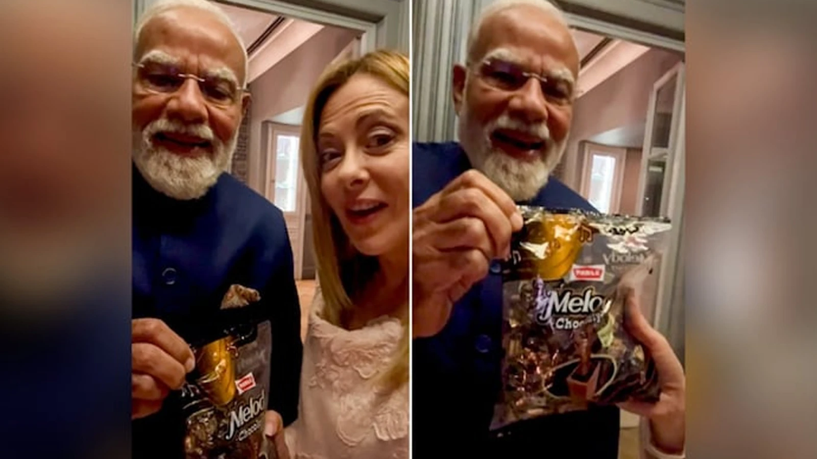 আবারও ভাইরাল মোদি-মেলোনি, এবার আলোচনায় ‘মেলোডি’ টফি