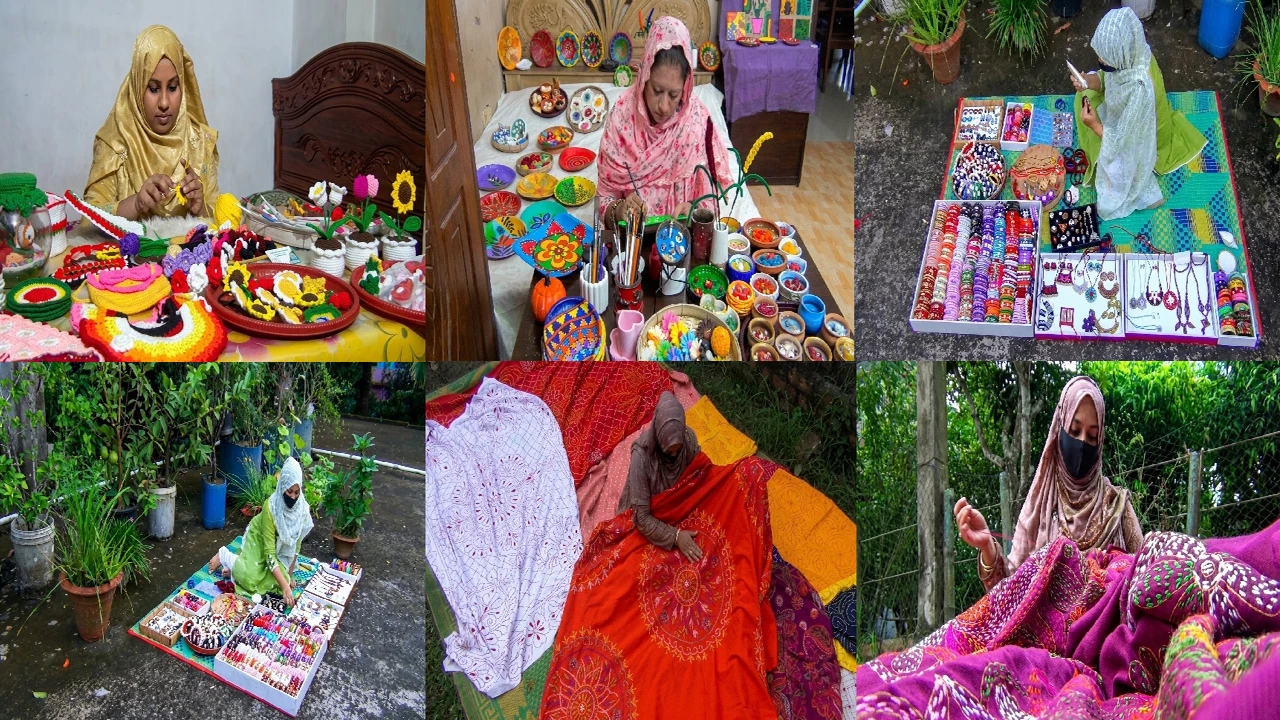 সুই-সুতা থেকে বিশ্ববাজার, ই-কমার্সে স্বাবলম্বী ফরিদপুরের নারীরা