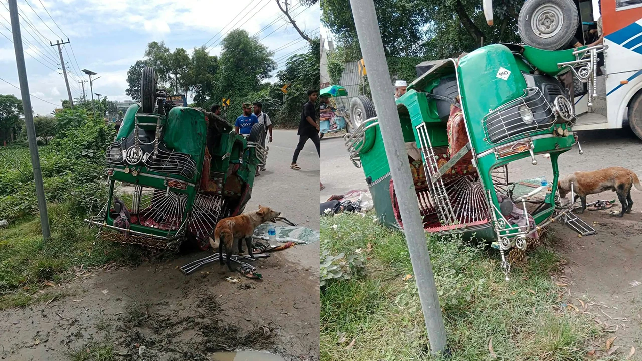 ময়মনসিংহে ট্রাক চাপায় অটোরিকশার ২ আরোহী নিহত