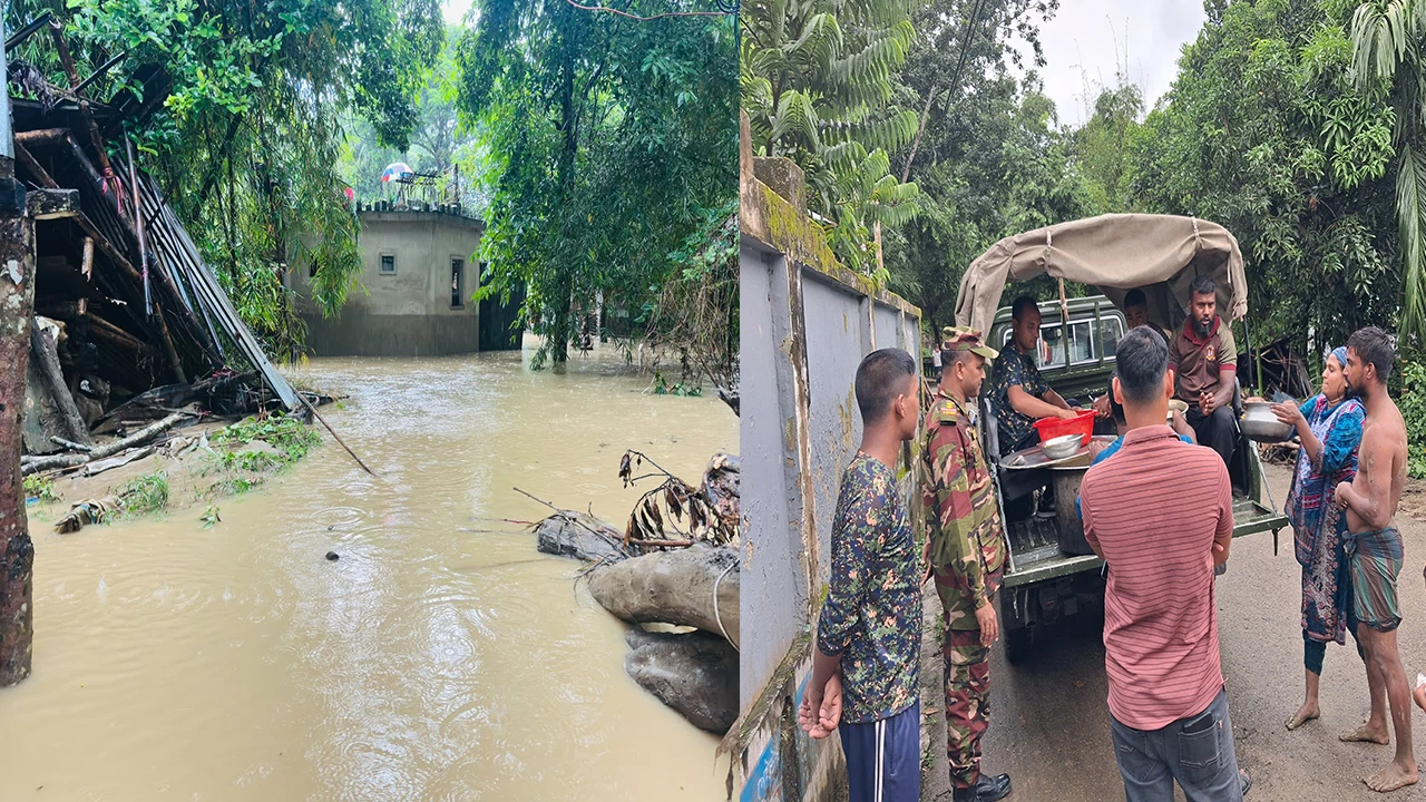খাগড়াছড়িতে ভারী বৃষ্টিতে জলাবদ্ধতায় ক্ষতিগ্রস্ত কয়েকশো পরিবার