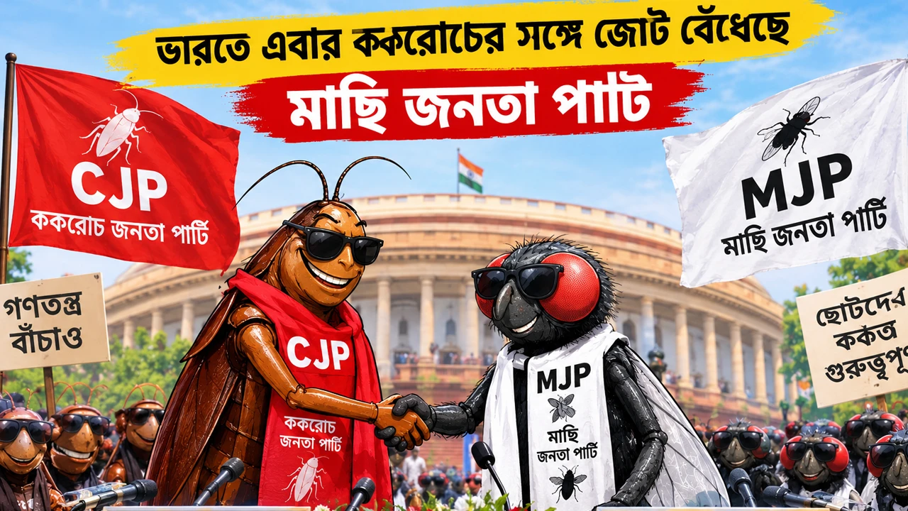 ভারতে এবার ককরোচের সঙ্গে জোট বেঁধেছে মাছি জনতা পার্টি