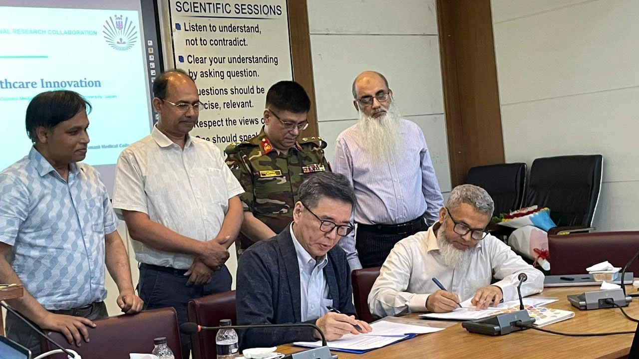 ওসমানী মেডিক্যাল কলেজ ও জাপানের কিউশু বিশ্ববিদ্যালয়ের মধ্যে সমঝোতা স্মারক স্বাক্ষর