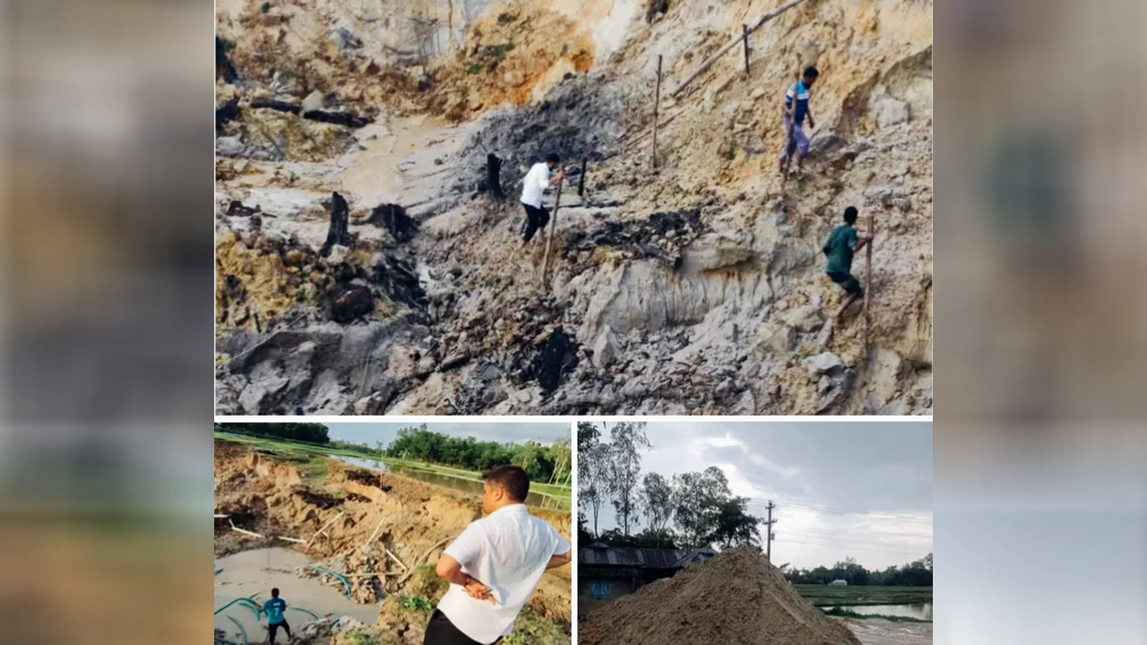 অবৈধ বালু উত্তোলনে শ্রীমঙ্গলে ভ্রাম্যমাণ আদালত, এক্সক্যাভেটরসহ বালু জব্দ