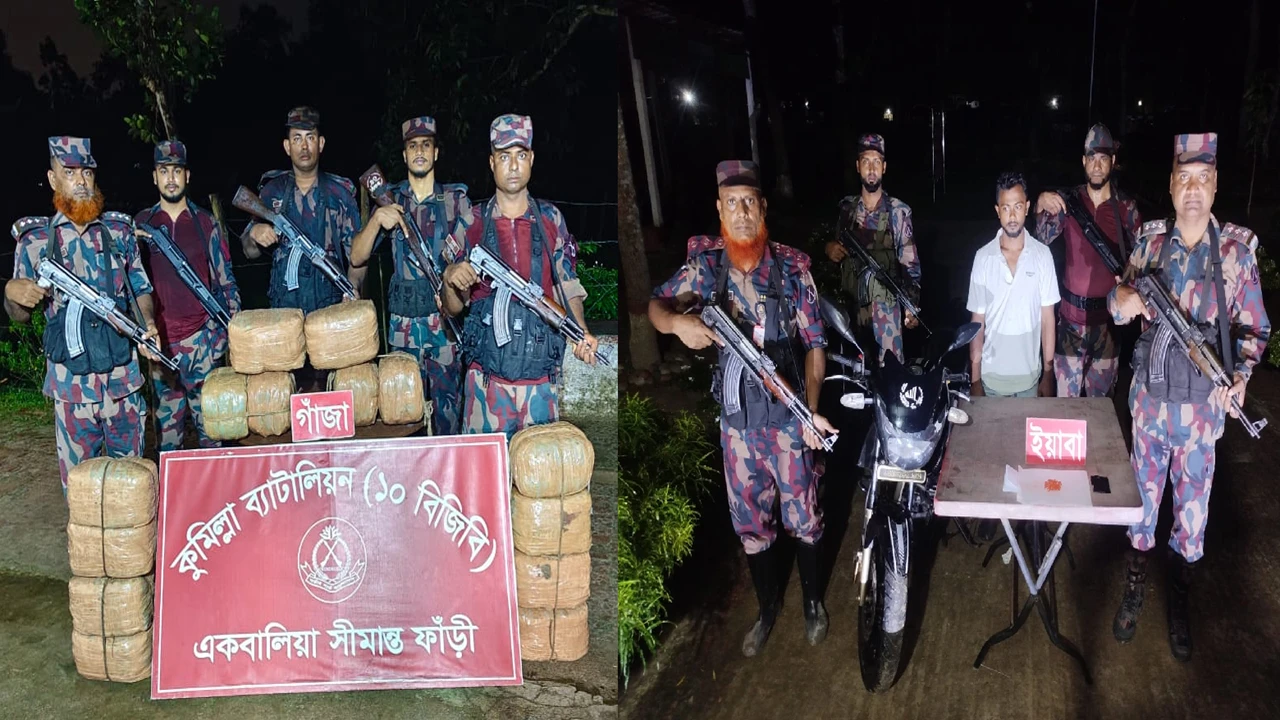 গাঁজা ও ইয়াবাসহ কুমিল্লা সীমান্তে ১ জন গ্রেপ্তার