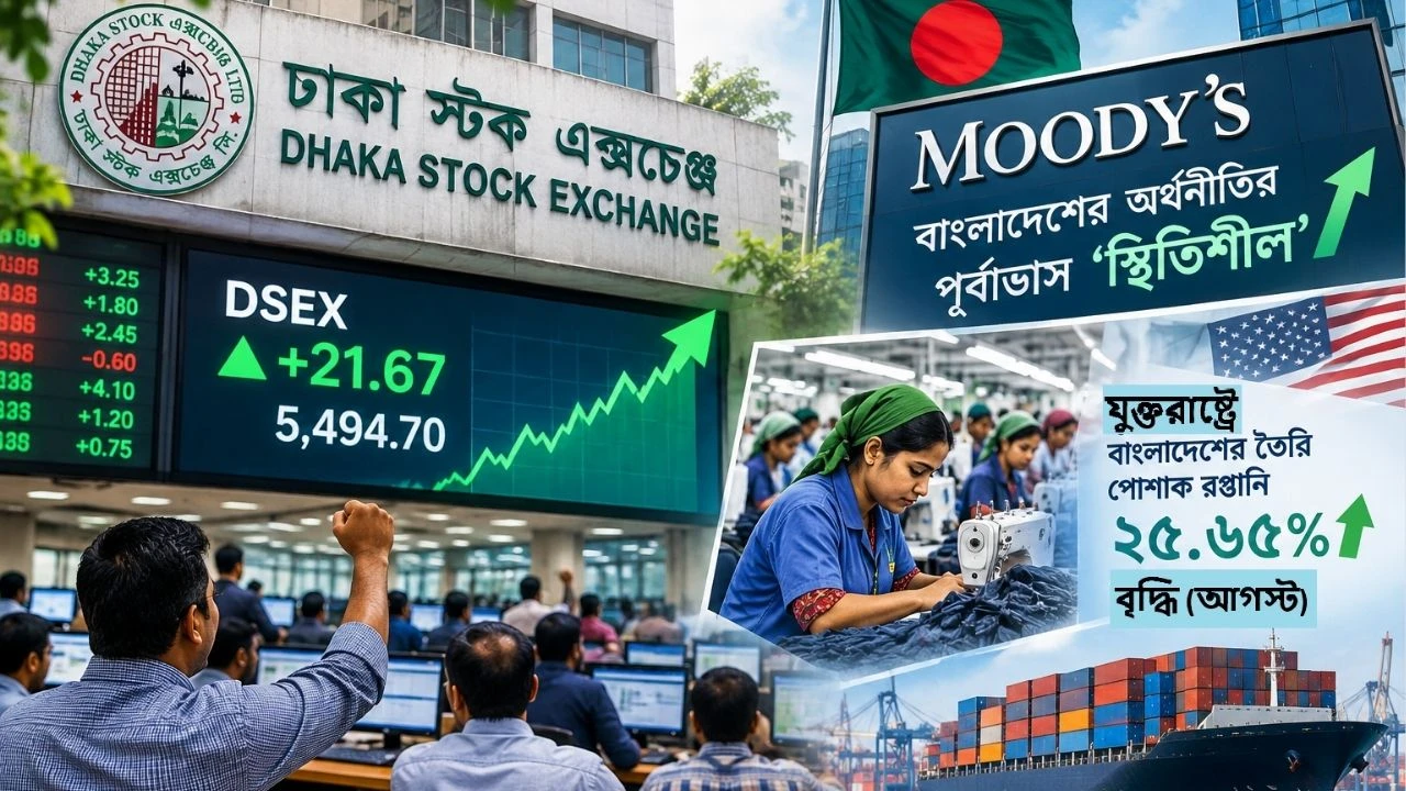 পোশাক রপ্তানির খবরে চাঙা শেয়ারবাজার