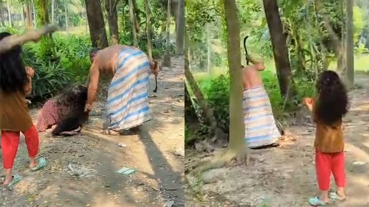 গাছ কাটার প্রতিবাদে প্রবাসীর স্ত্রীকে রাস্তায় ফেলে নির্যাতন