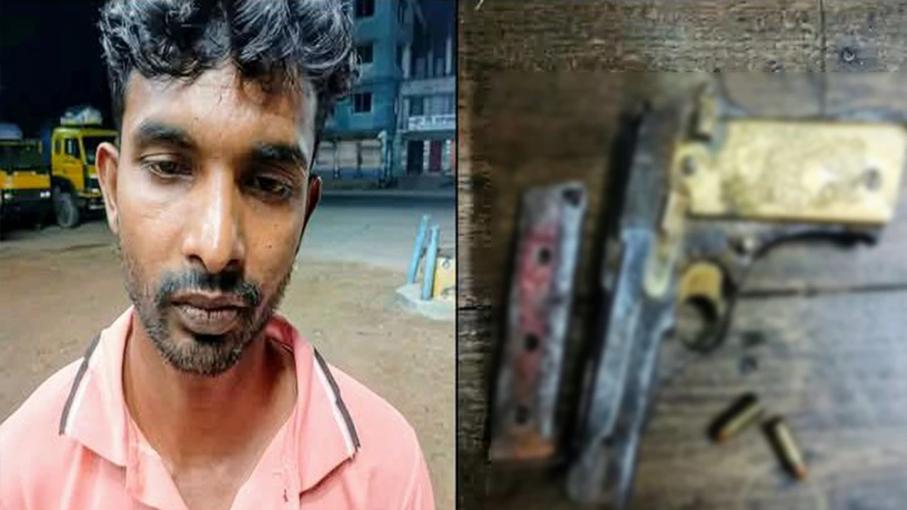 মুরগিবাহী ভ্যানের ছাউনিতে মিলল পিস্তল-গুলি, ভ্যানচালক আটক